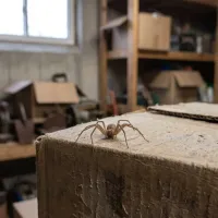 brown recluse spider on a table